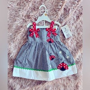 Rare Editions Ladybug Dress with Diaper Cover